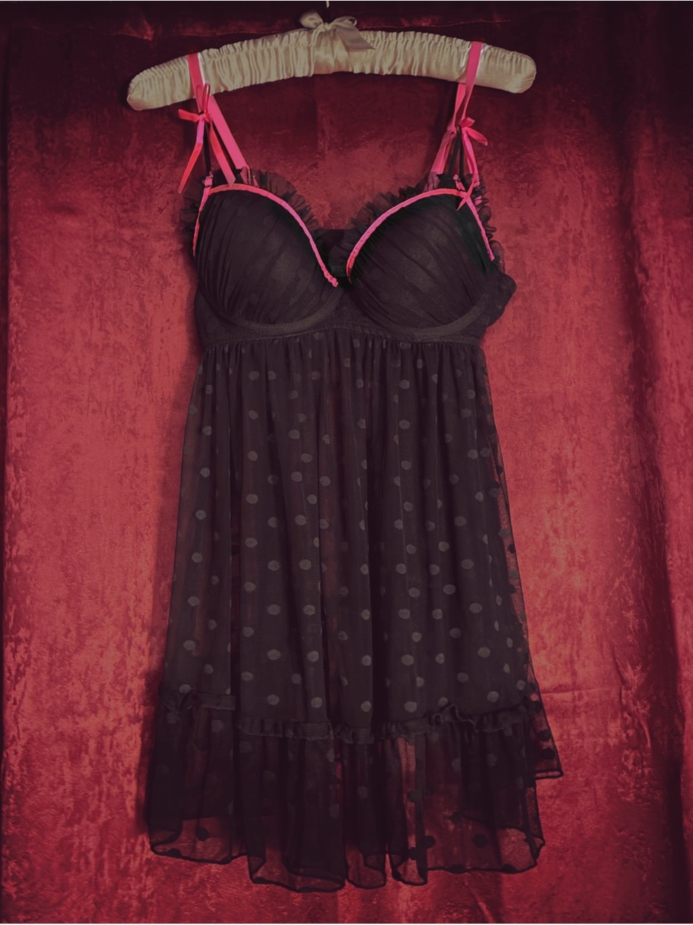 Polka Dot Babydoll Nightgown
